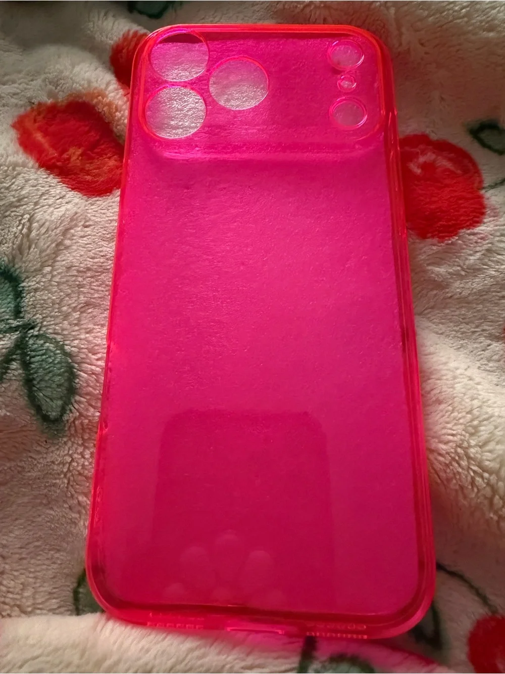 Neon Pink Silicone Clear Case for iPhone 17 Pro Max - Slim Protective Cover